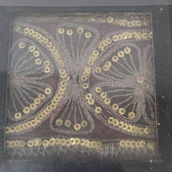 Pier 1 Imports Set Of 4 Decorative Coasters Intricate Sequins & Fabric Design - Picture 3 of 11